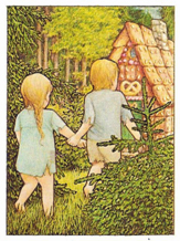 Hänsel und Gretel im Wald
